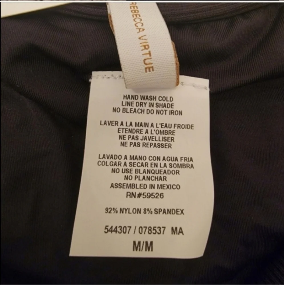 BECCA Black Bikini Bottoms Size Medium NWT